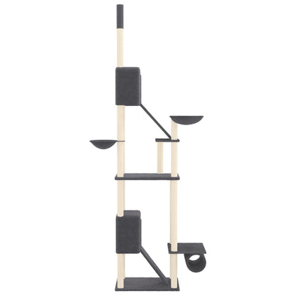 Kattmöbel Golv-till-tak klösträd mörkgrå 277-303 cm
