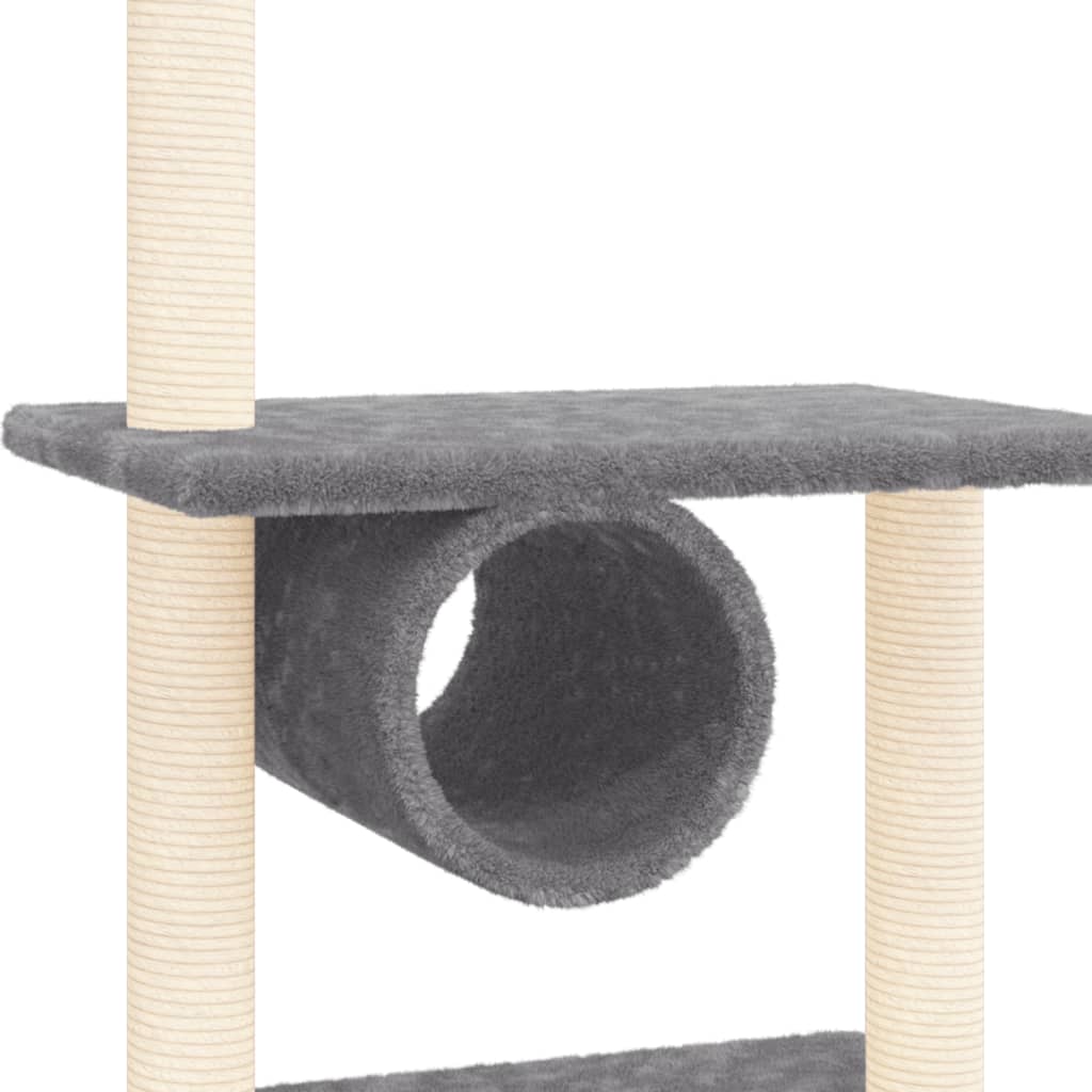 Kattmöbel Klösträd med sisalpelare mörkgrå 279 cm