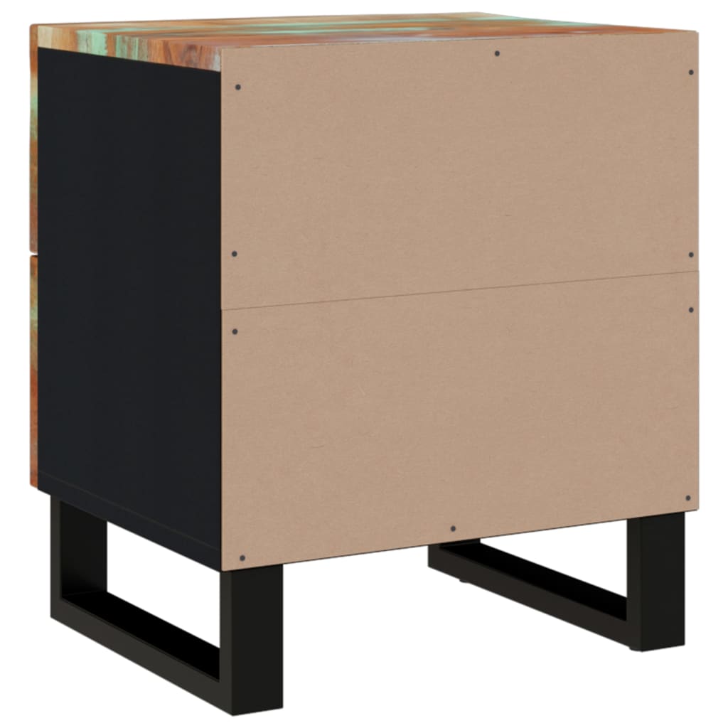 Sängbord 2 st 40x33x46 cm massivt återvunnet trä