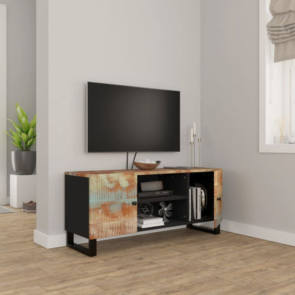 Tv-bänk 105x33x46 cm massivt återvunnet trä