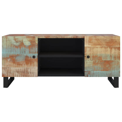 Tv-bänk 105x33x46 cm massivt återvunnet trä
