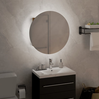 Badrumsspegel Spegelskåp LED Ek 40x40x17,5 cm