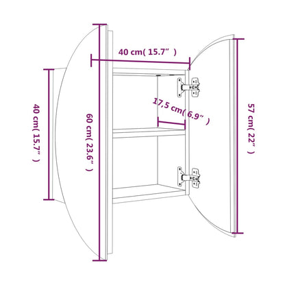 Badrumsspegel Spegelskåp LED Ek 40x40x17,5 cm