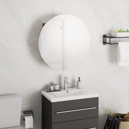 Badrumsspegel Spegelskåp LED Ek 40x40x17,5 cm