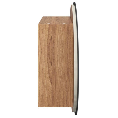 Badrumsspegel Spegelskåp LED Ek 47x47x17,5 cm