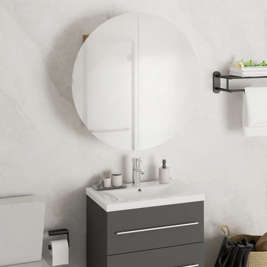 Badrumsspegel Spegelskåp LED Ek 47x47x17,5 cm