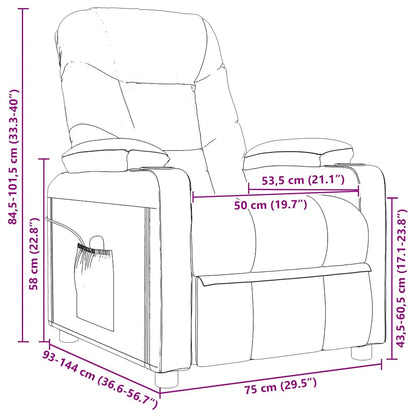 Fåtölj Svart Reclinerfåtölj tyg