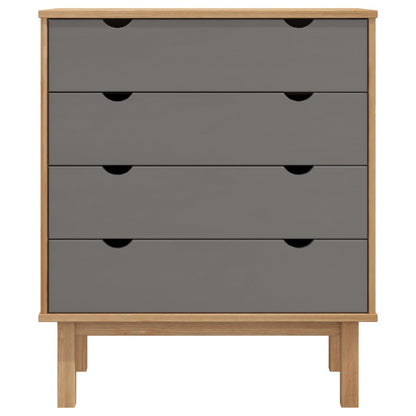 Byrå Brun Grå OTTA 76,5x39,5x90cm massiv furu