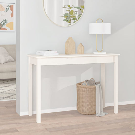 Avlastningsbord Konsollbord Vit 110x40x75 cm massiv furu