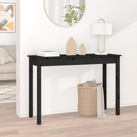 Avlastningsbord Konsollbord Svart 110x40x75 cm massiv furu