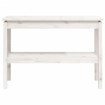 Avlastningsbord Konsollbord Vit 110x40x75 cm massiv furu