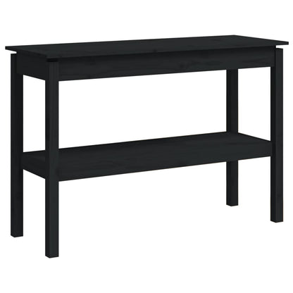Avlastningsbord Konsollbord Svart 110x40x75 cm massiv furu