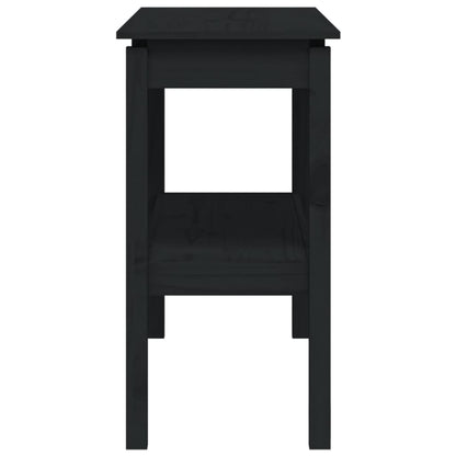 Avlastningsbord Konsollbord Svart 110x40x75 cm massiv furu