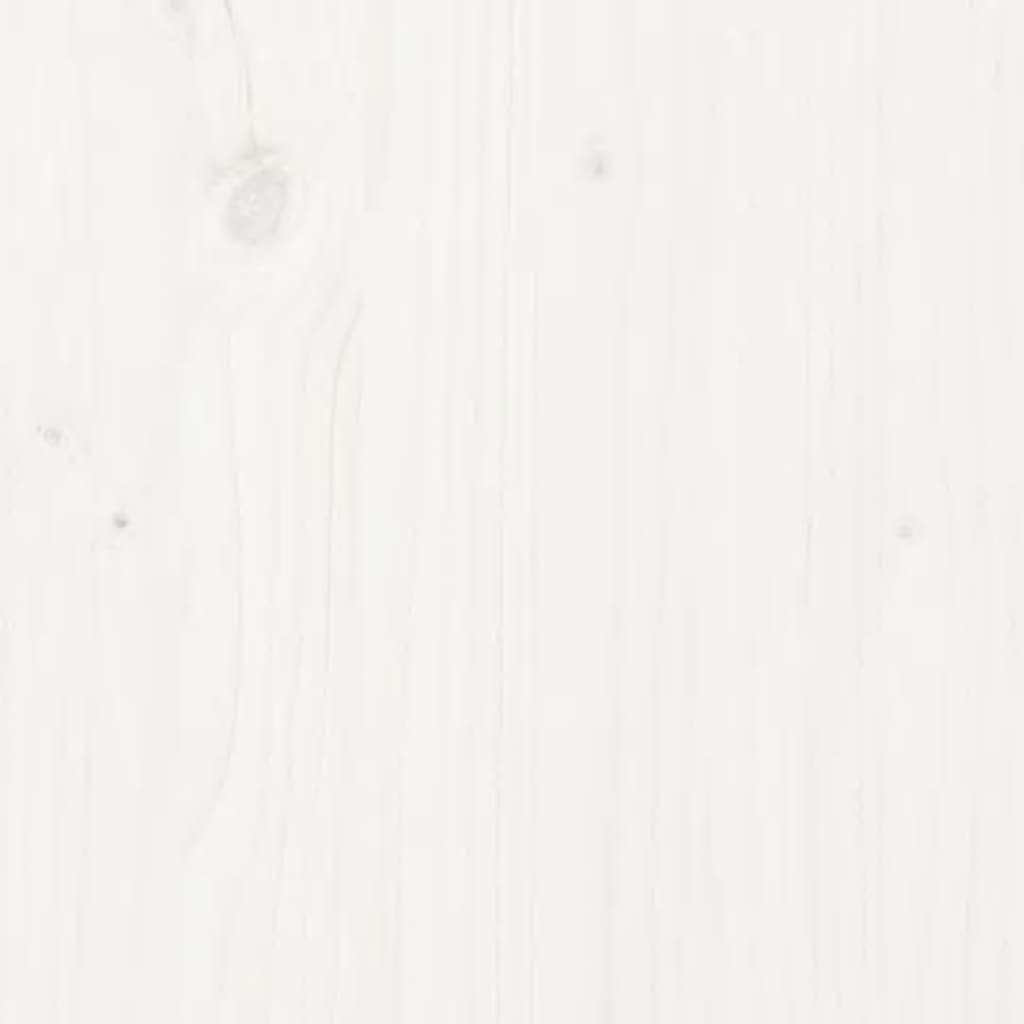 Sängbord 2 st vit 79,5x38x65,5 cm massiv furu