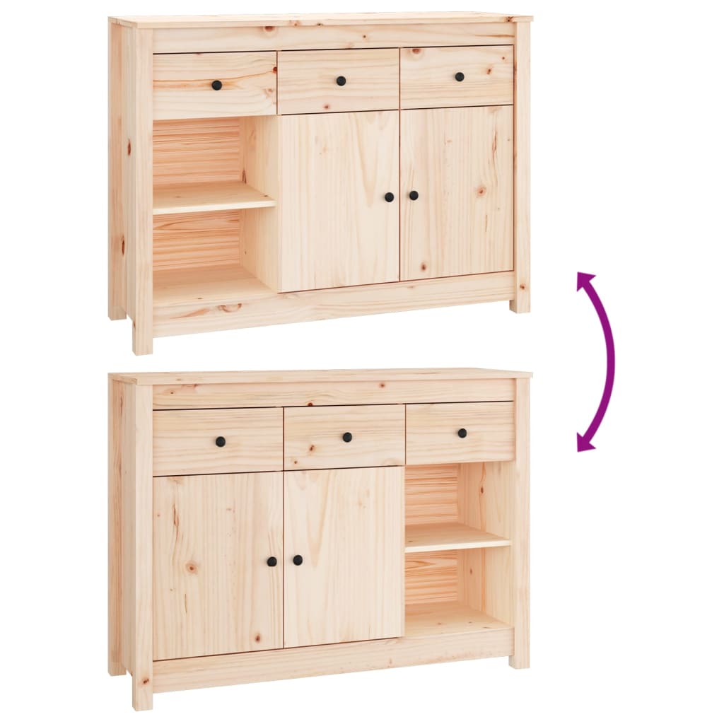 Skänk Trä 100x35x74 cm massiv furu