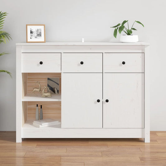 Skänk Vit 100x35x74 cm massiv furu