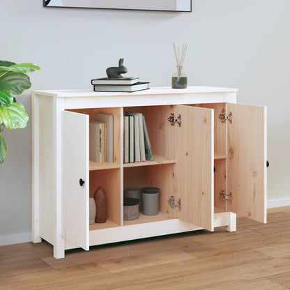 Skänk Vit 100x35x74 cm massiv furu