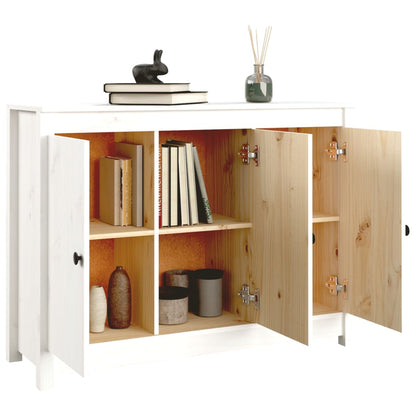 Skänk Vit 100x35x74 cm massiv furu