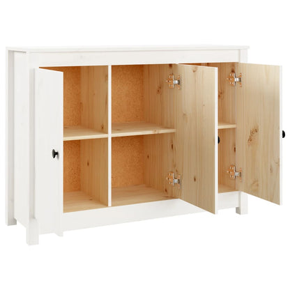 Skänk Vit 100x35x74 cm massiv furu