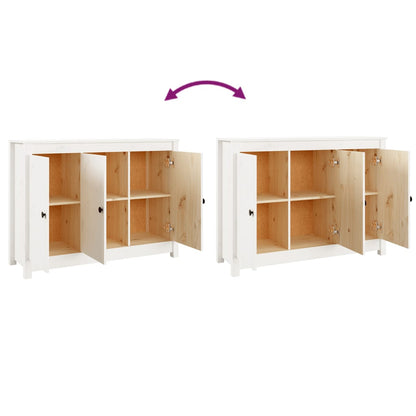 Skänk Vit 100x35x74 cm massiv furu