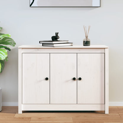 Skänk Vit 100x35x74 cm massiv furu