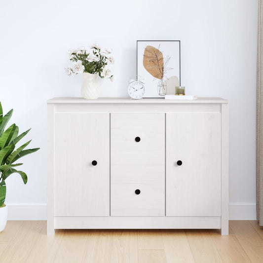Skänk Vit 100x35x74 cm massiv furu