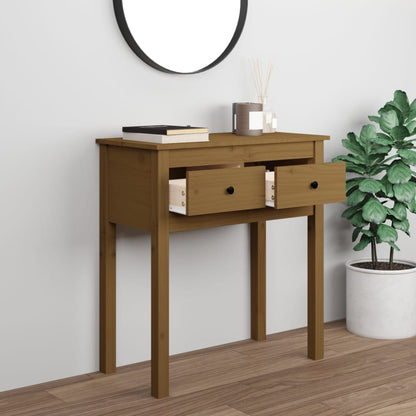Byrå Honungsbrun 70x35x75 cm massiv furu