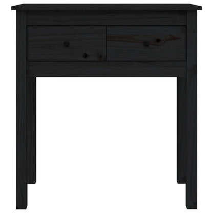 Avlastningsbord Konsollbord Svart 70x35x75 cm massiv furu
