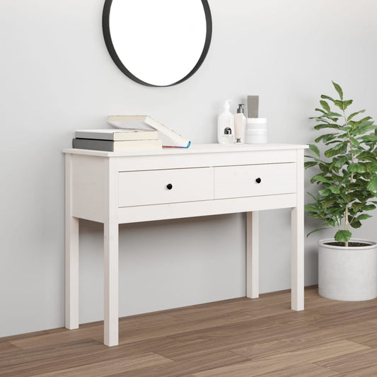 Avlastningsbord Konsollbord Vit 100x35x75 cm massiv furu