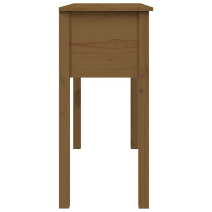 Avlastningsbord Konsollbord Trä honungsbrun 100x35x75 cm massiv furu