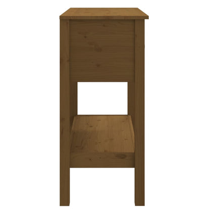 Avlastningsbord Konsollbord Brun honungsbrun 75x35x75 cm massiv furu