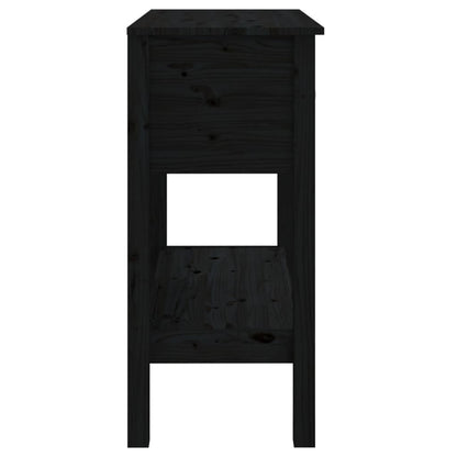 Avlastningsbord Konsollbord Svart 75x35x75 cm massiv furu