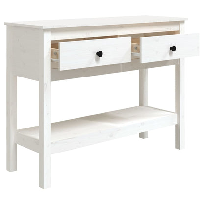 Avlastningsbord Konsollbord Vit 100x35x75 cm massiv furu
