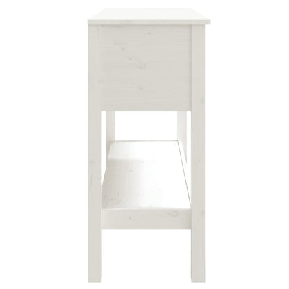 Avlastningsbord Konsollbord Vit 100x35x75 cm massiv furu