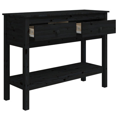 Avlastningsbord Konsollbord Svart 100x35x75 cm massiv furu