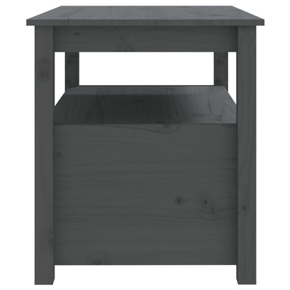 Soffbord Grå 71x49x55 cm massiv furu