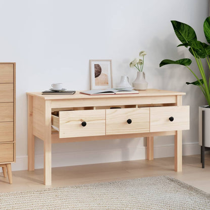 Soffbord Trä 102x49x55 cm massiv furu