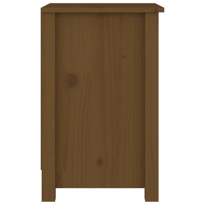 Sängbord 2 st honungsbrun 40x35x55 cm massiv furu