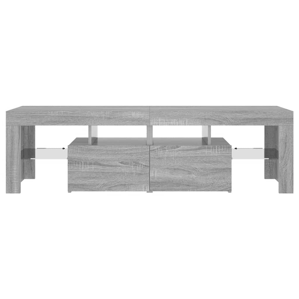 TV-Möbel Sonoma Grå TV-Bänk LED 140x36,5x40 cm