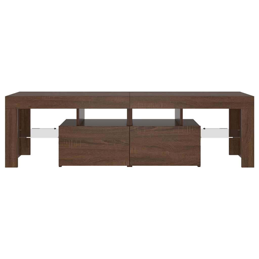TV-Möbel Brun Ek TV-Bänk LED 140x36,5x40 cm