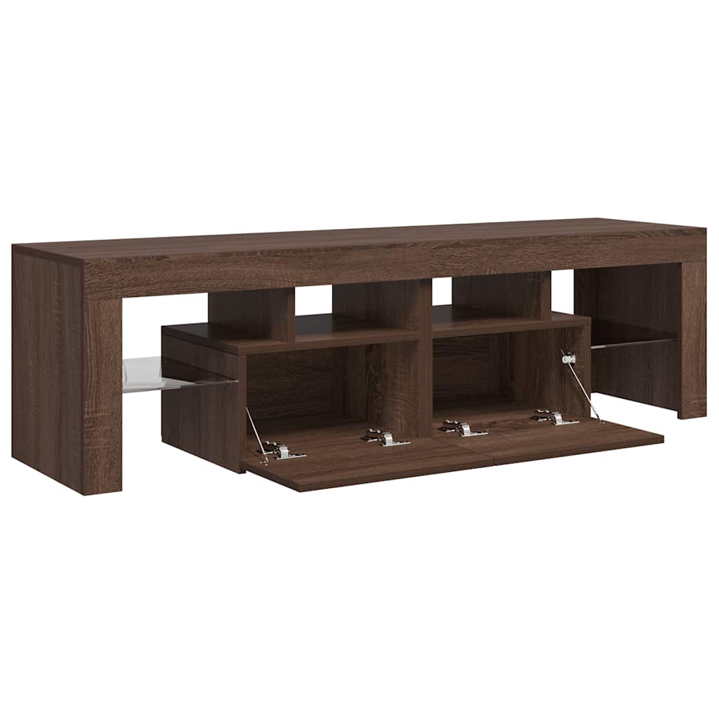 TV-Möbel Brun Ek TV-Bänk LED 140x36,5x40 cm