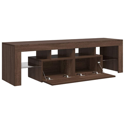 TV-Möbel Brun Ek TV-Bänk LED 140x36,5x40 cm