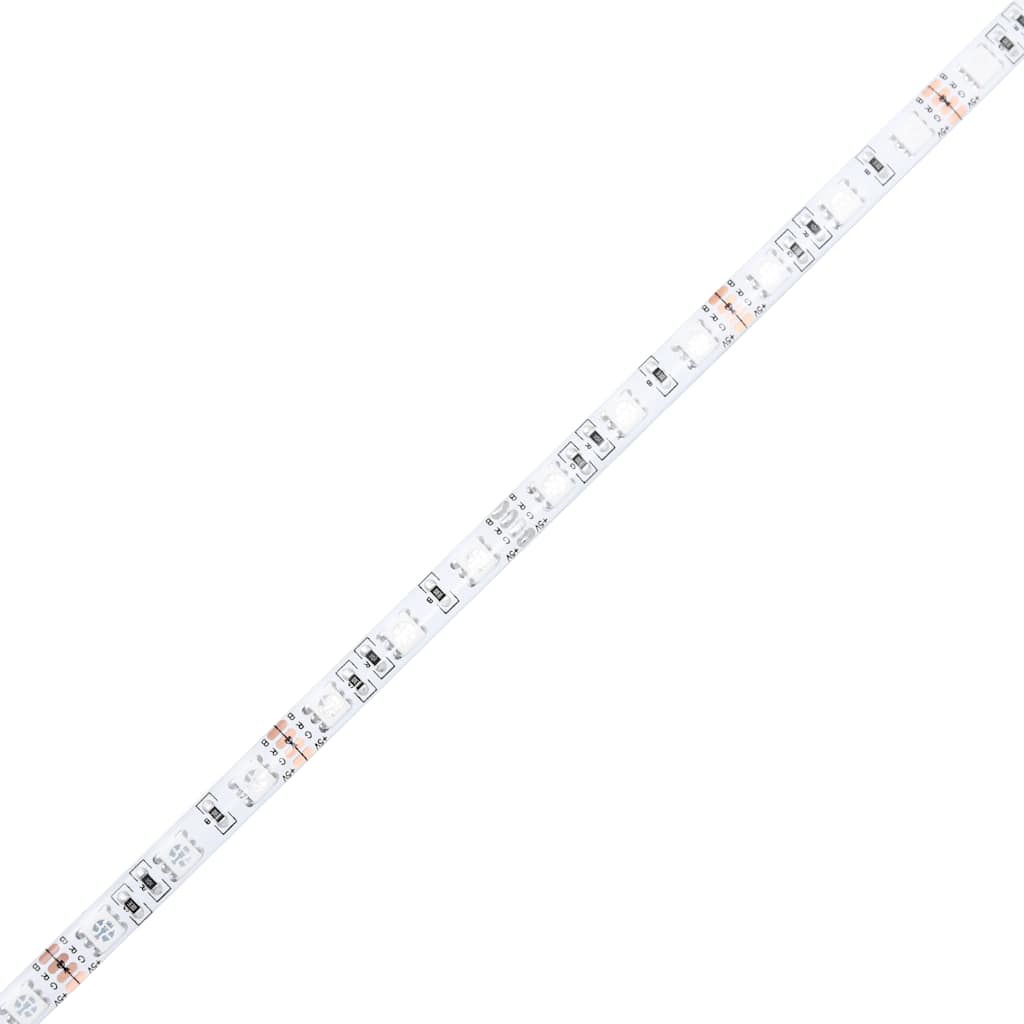 TV-Möbel Rökfärgad Ek TV-Bänk LED 140x40x36 cm