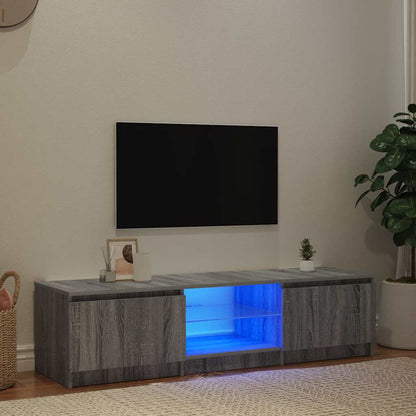 TV-Möbel Sonoma Grå TV-Bänk LED 140x40x36 cm