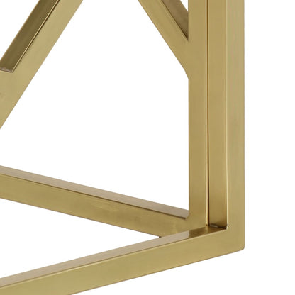 Soffbord DIV. guld rostfritt stål och härdat glas