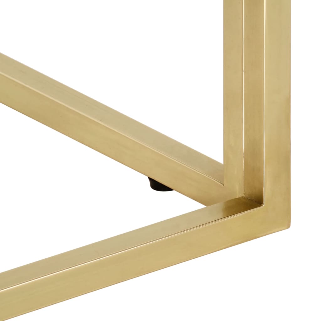 Soffbord DIV. guld rostfritt stål och härdat glas