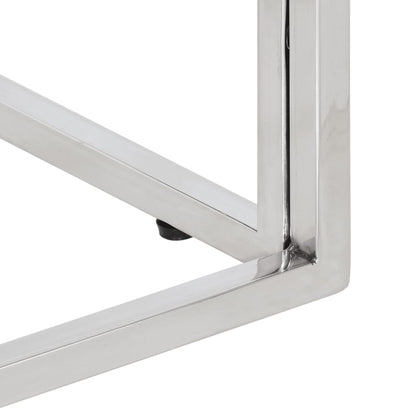 Soffbord DIV. silver rostfritt stål och massivt sliperträ