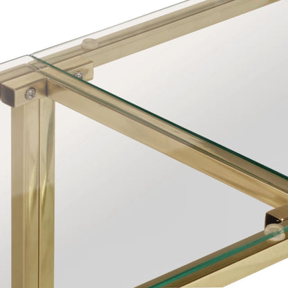 Avlastningsbord Konsollbord DIV. guld rostfritt stål och härdat glas