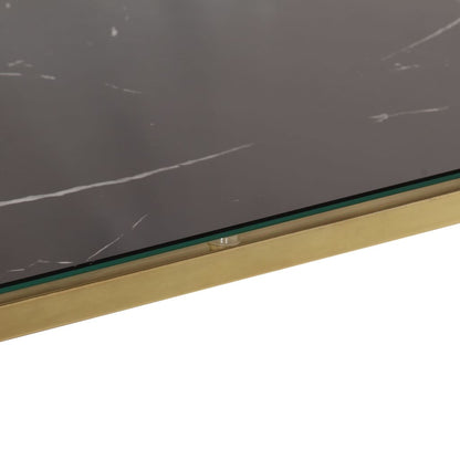 Avlastningsbord Konsollbord DIV. guld rostfritt stål och härdat glas