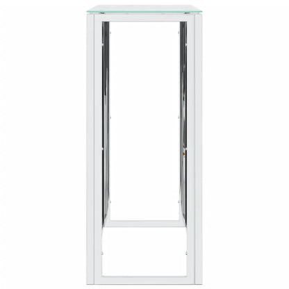 Avlastningsbord Konsollbord DIV. 110x30x70 cm rostfritt stål och glas
